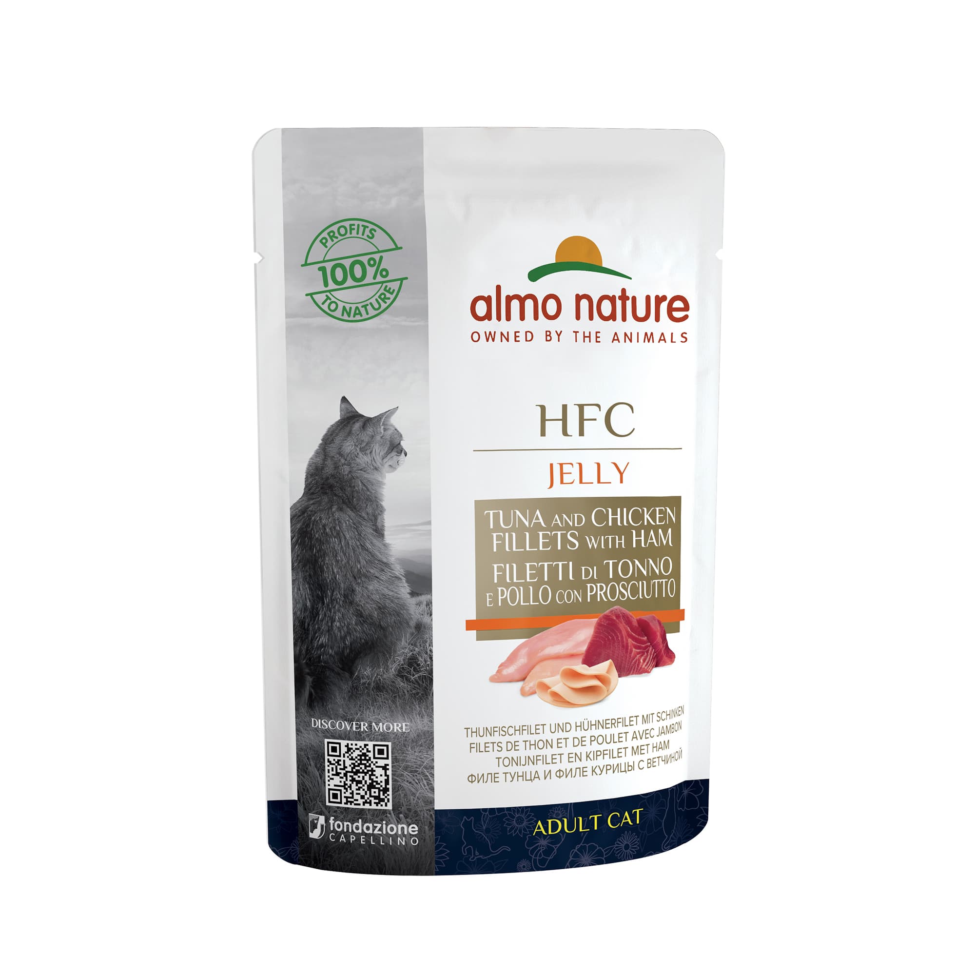 Almo Nature Chat Nourriture humide 'HFC Jelly' Thon & Chicken & Schink.