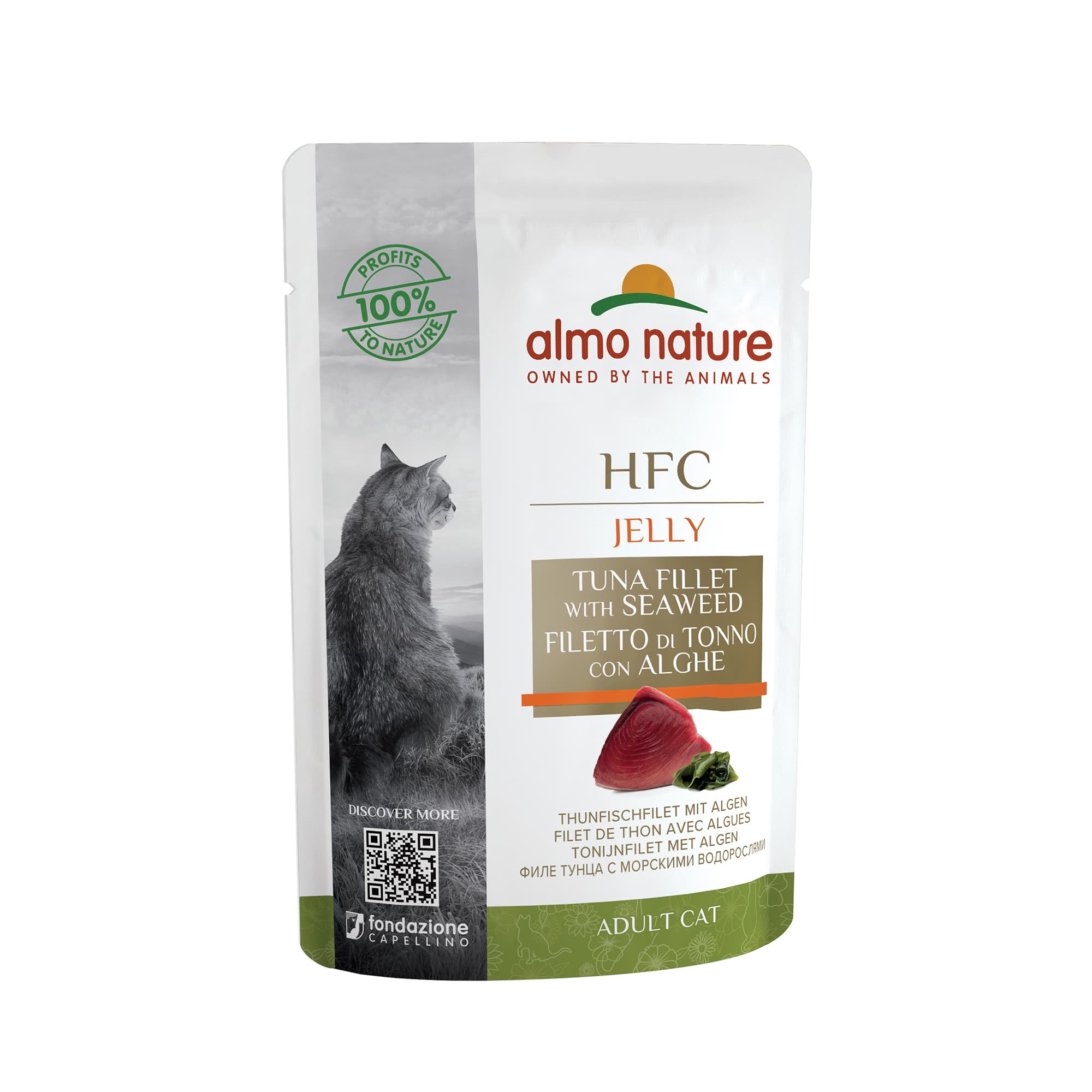 Almo Nature Nourriture humide pour chats 'HFC Jelly' Thon Fillet & Algae