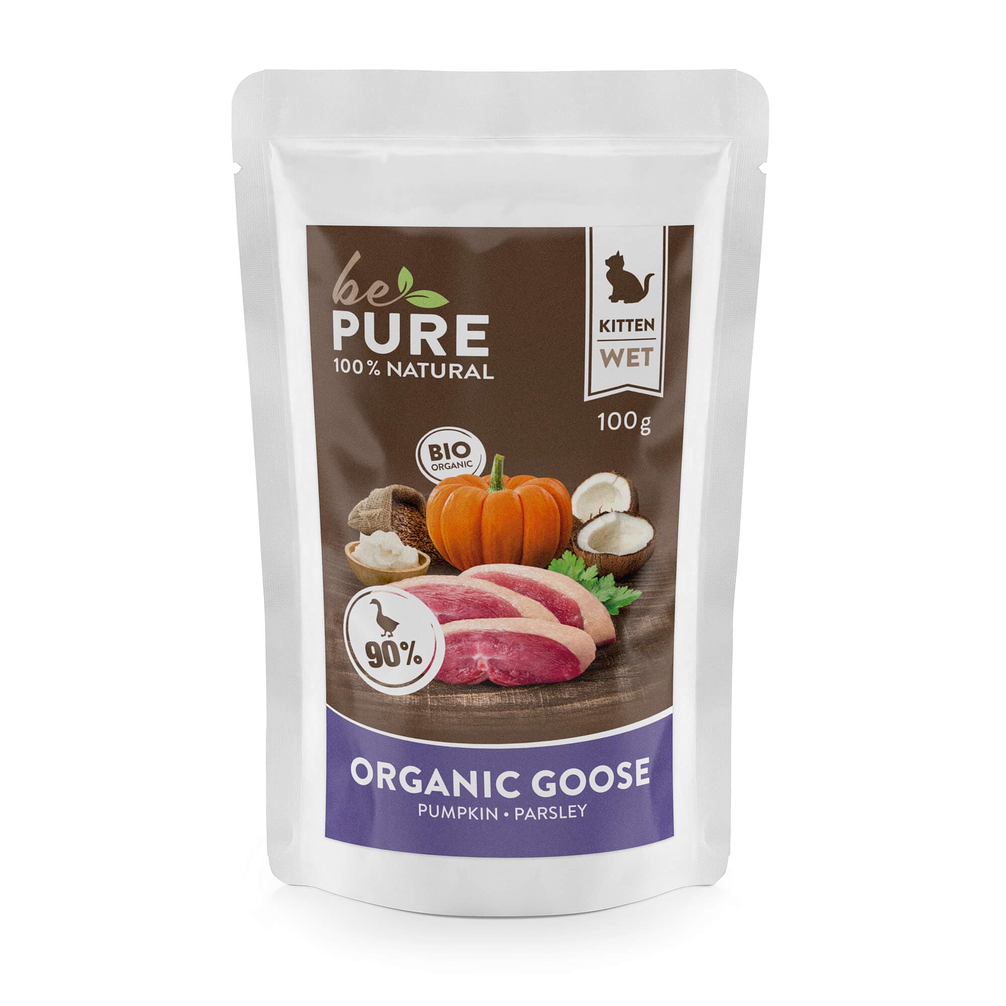 bePure Nourriture humide pour chat 'Kitten Organic' Oie
