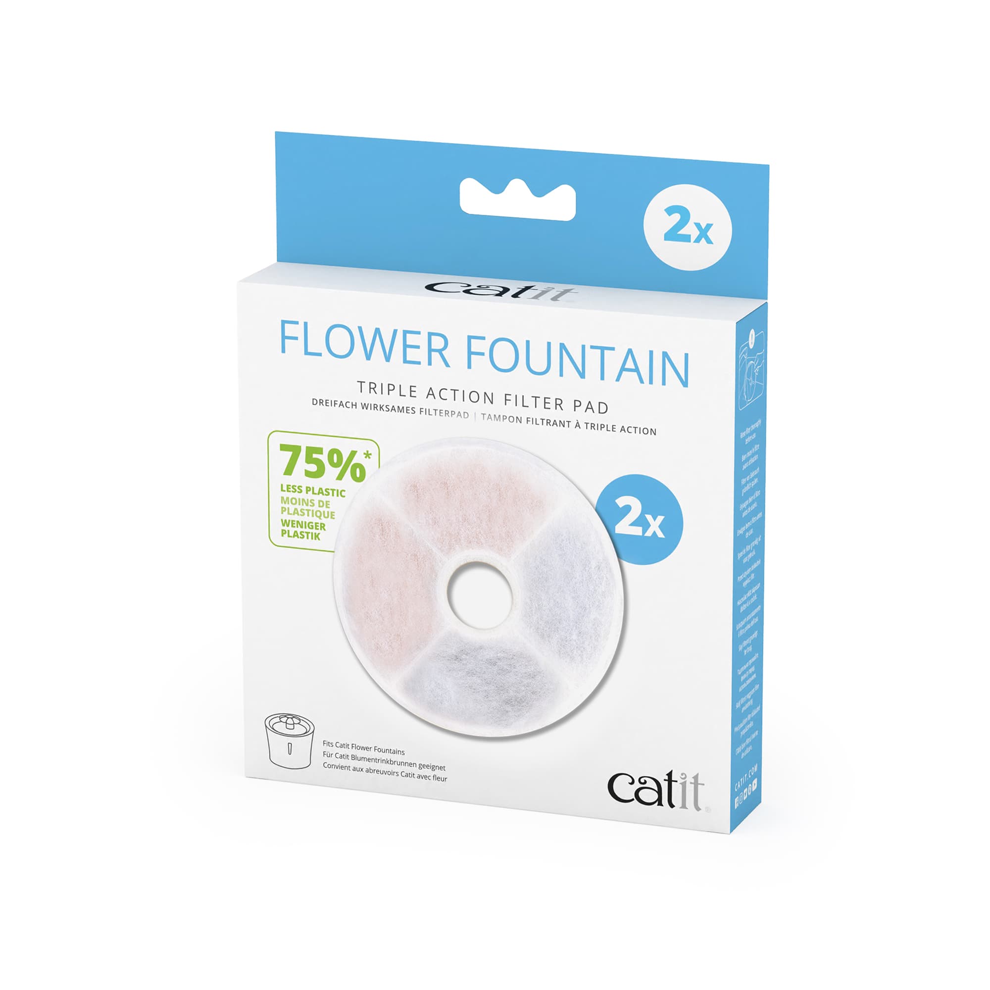 Abreuvoir à filtre de rechange Catit TripleAction 2 pièces