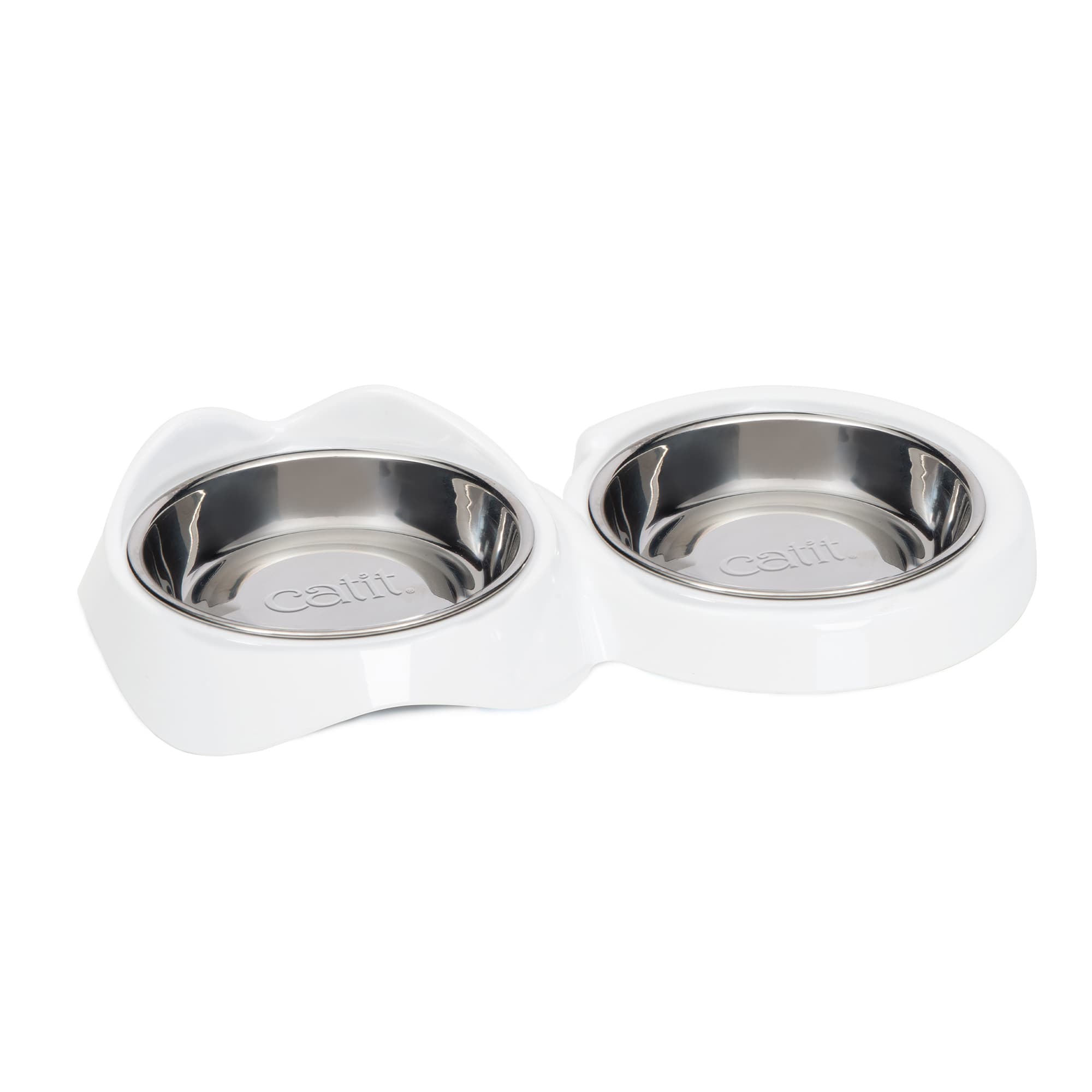 Bol pour chat Catit 'Pixi Double Bowl White'