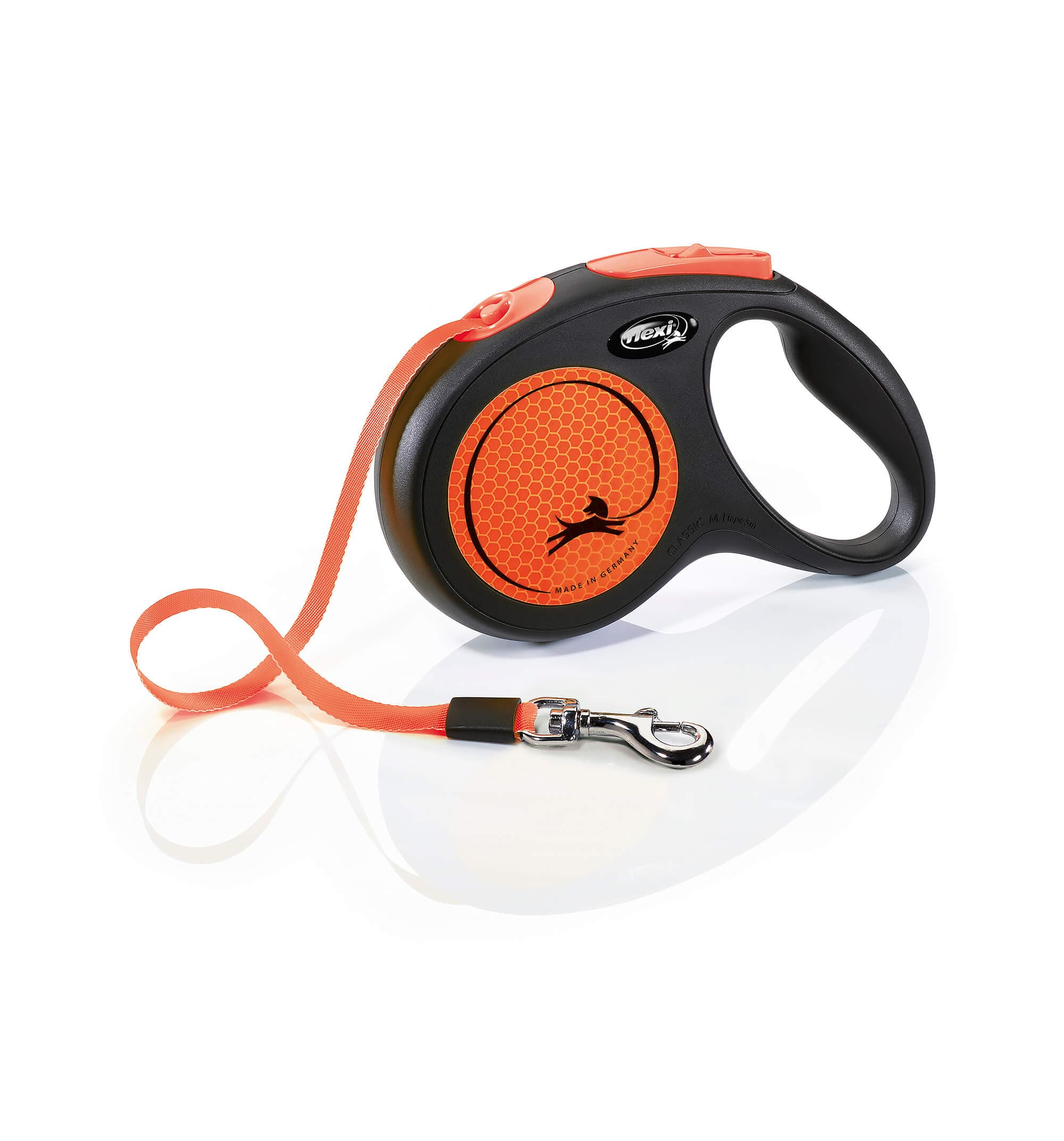flexi Chien Laisse Rétractable 'New Neon Belt' S neon orange