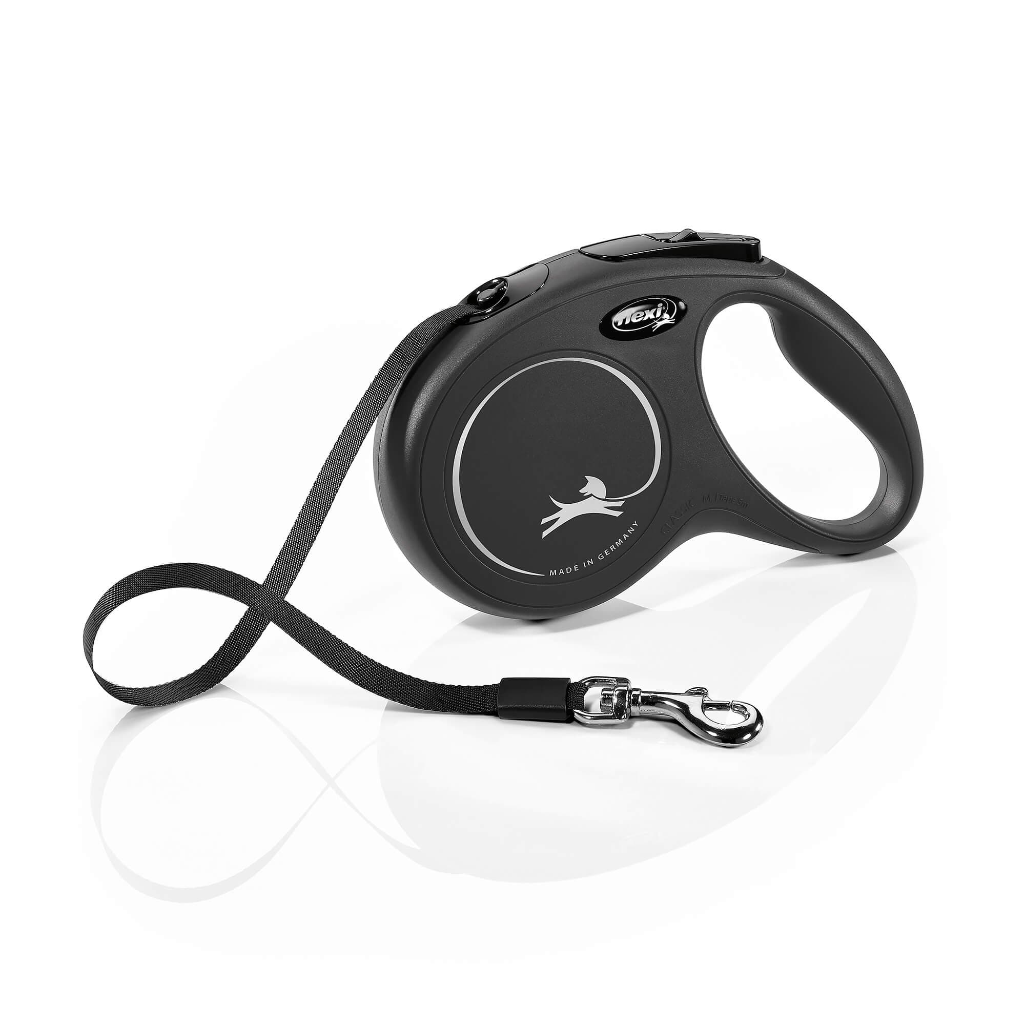 flexi Chien Laisse Rétractable 'New Classic' noir, M