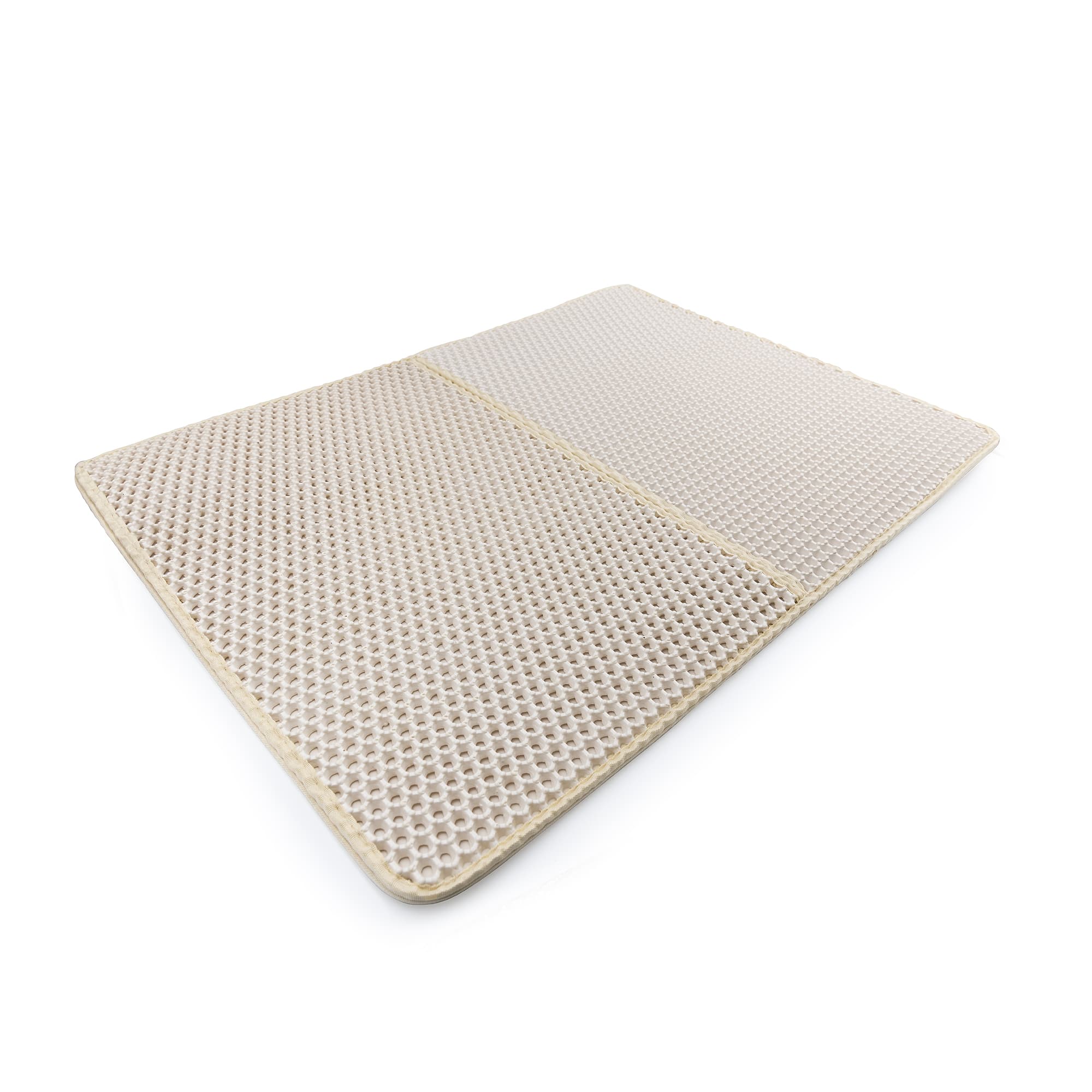 Freezack Tapis de Toilette Chat 'Velcro' crème pliable