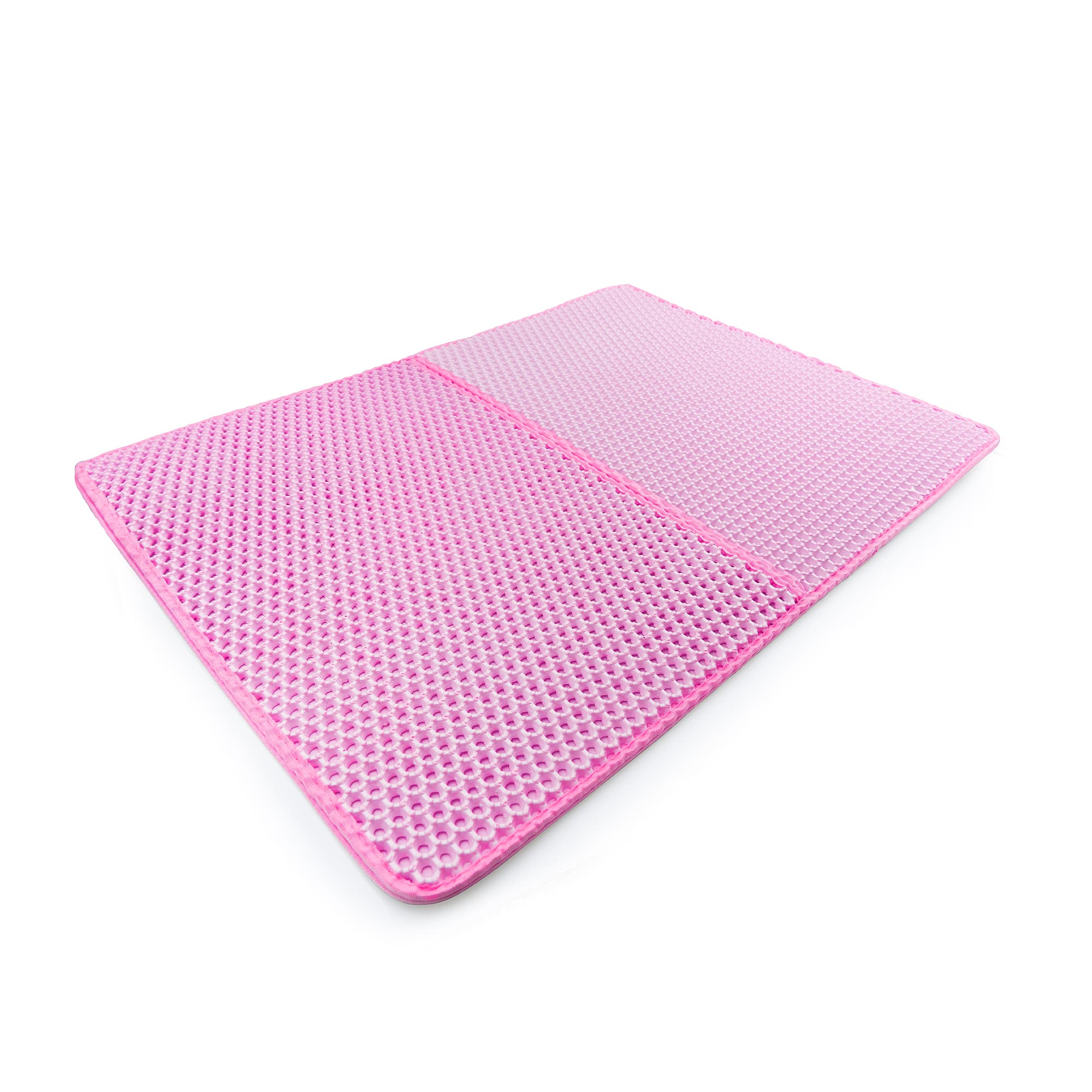 Freezack Tapis de Toilette Chat 'Velcro' rose pliable