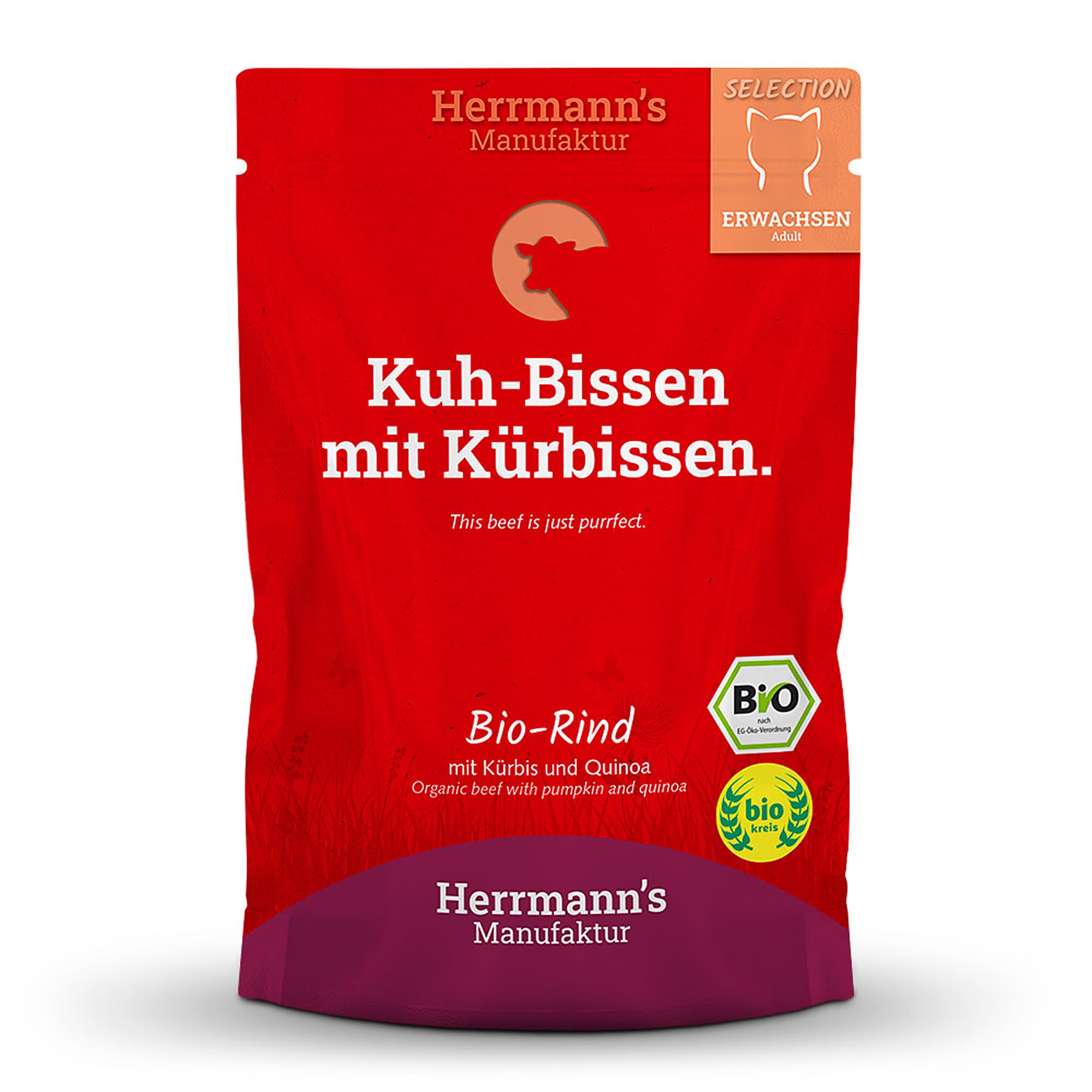 Herrmann’s Cat Nourriture humide Bœuf biologique