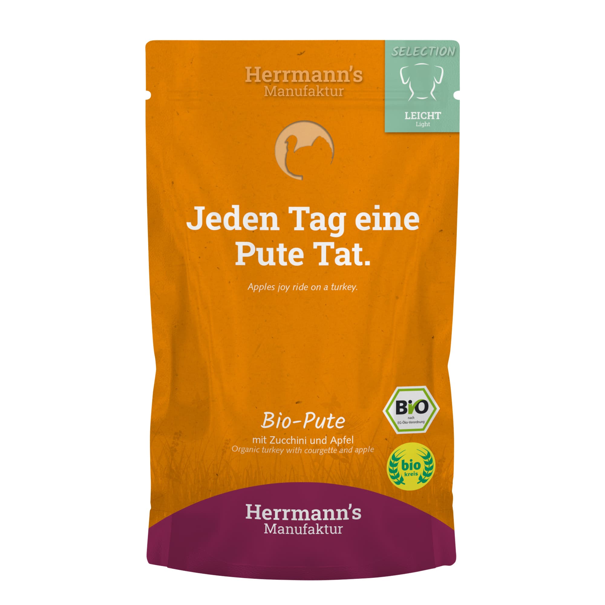 Herrmann's aliment humide pour chien 'Bio dinde' Zucchini/Apfel
