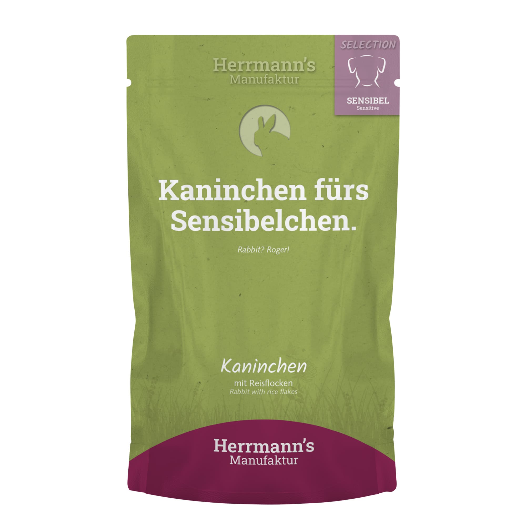 Herrmann's aliment humide pour chien 'lapin' flocons de riz