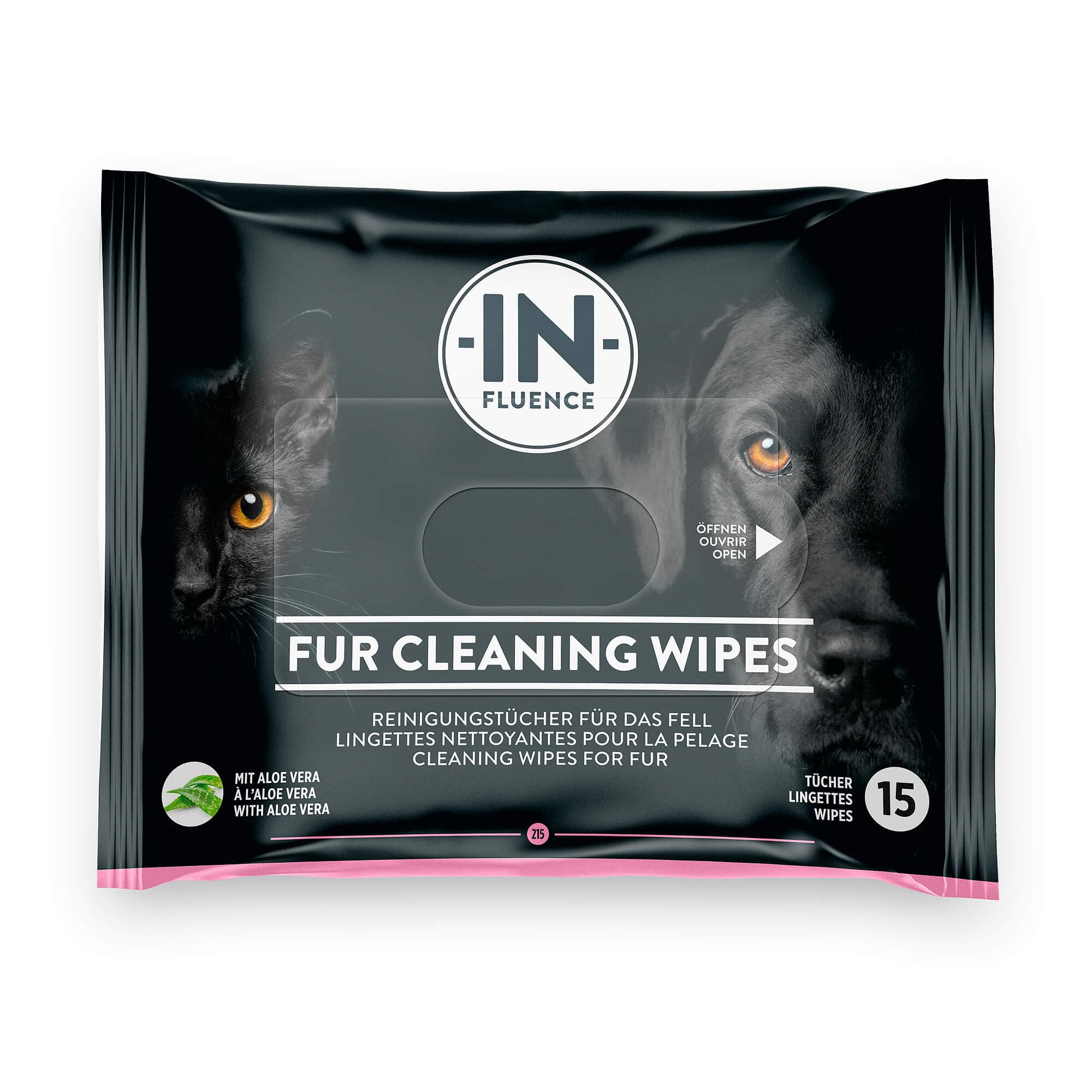 In-Fluence Hygiène Chien 'Lingettes Nettoyantes' Aloe Vera