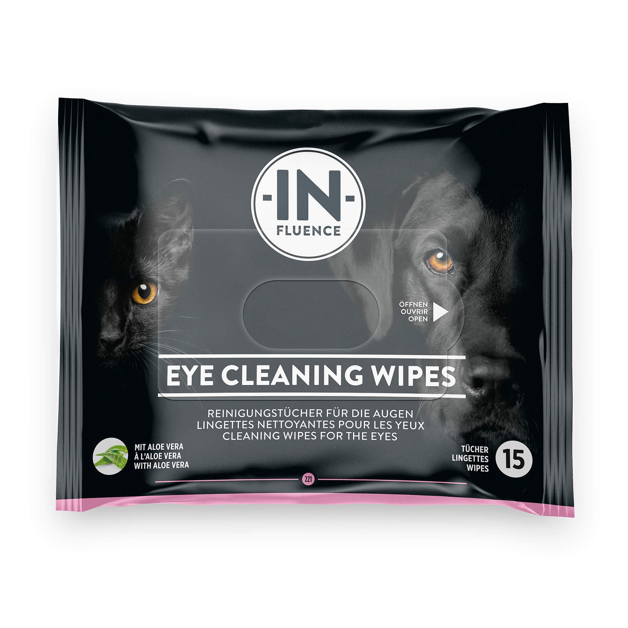 In-Fluence Dog Hygiene 'Lingettes nettoyantes pour les yeux'