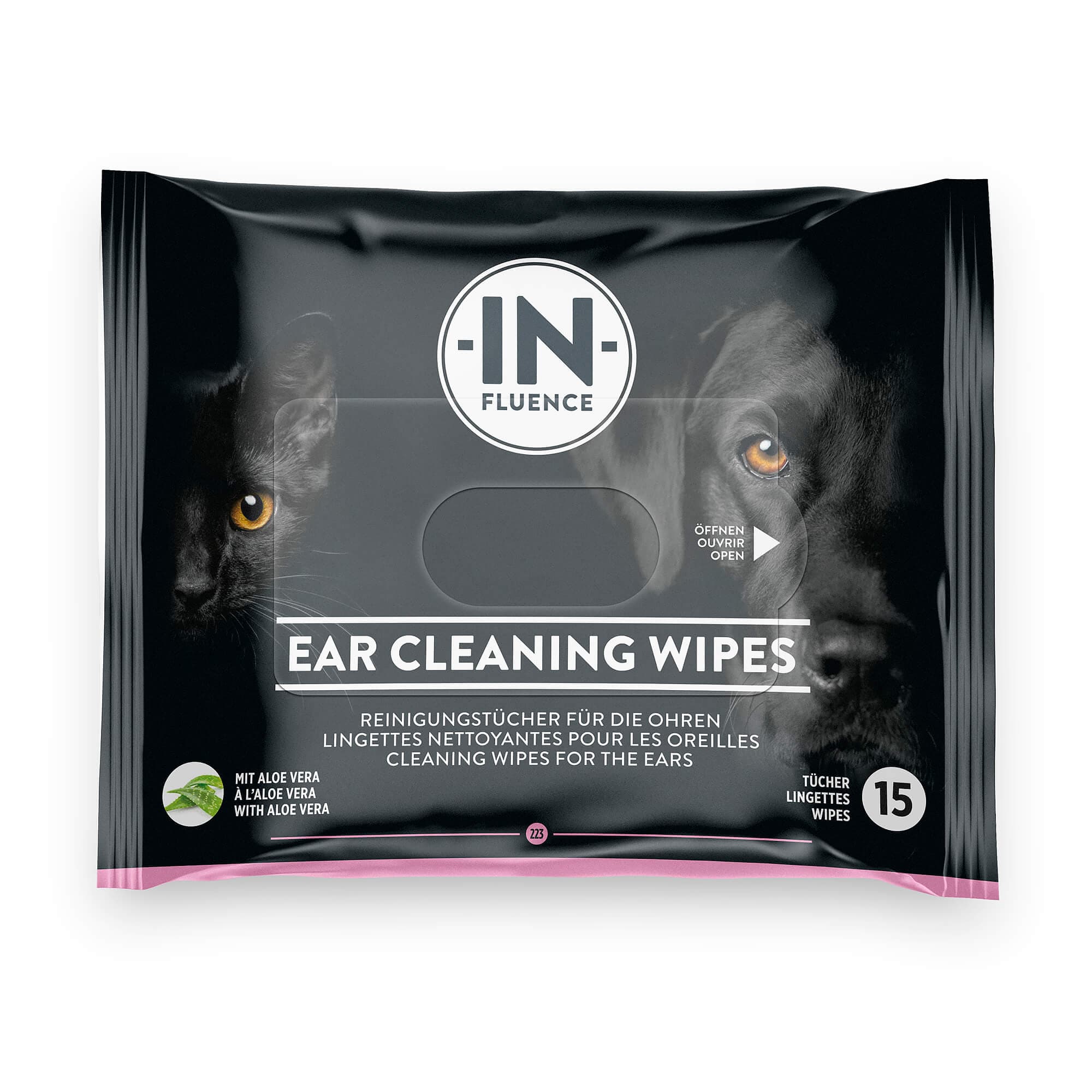 IN-FLUENCE Ear Cleaning Wipes à l'aloe vera 40 pcs.