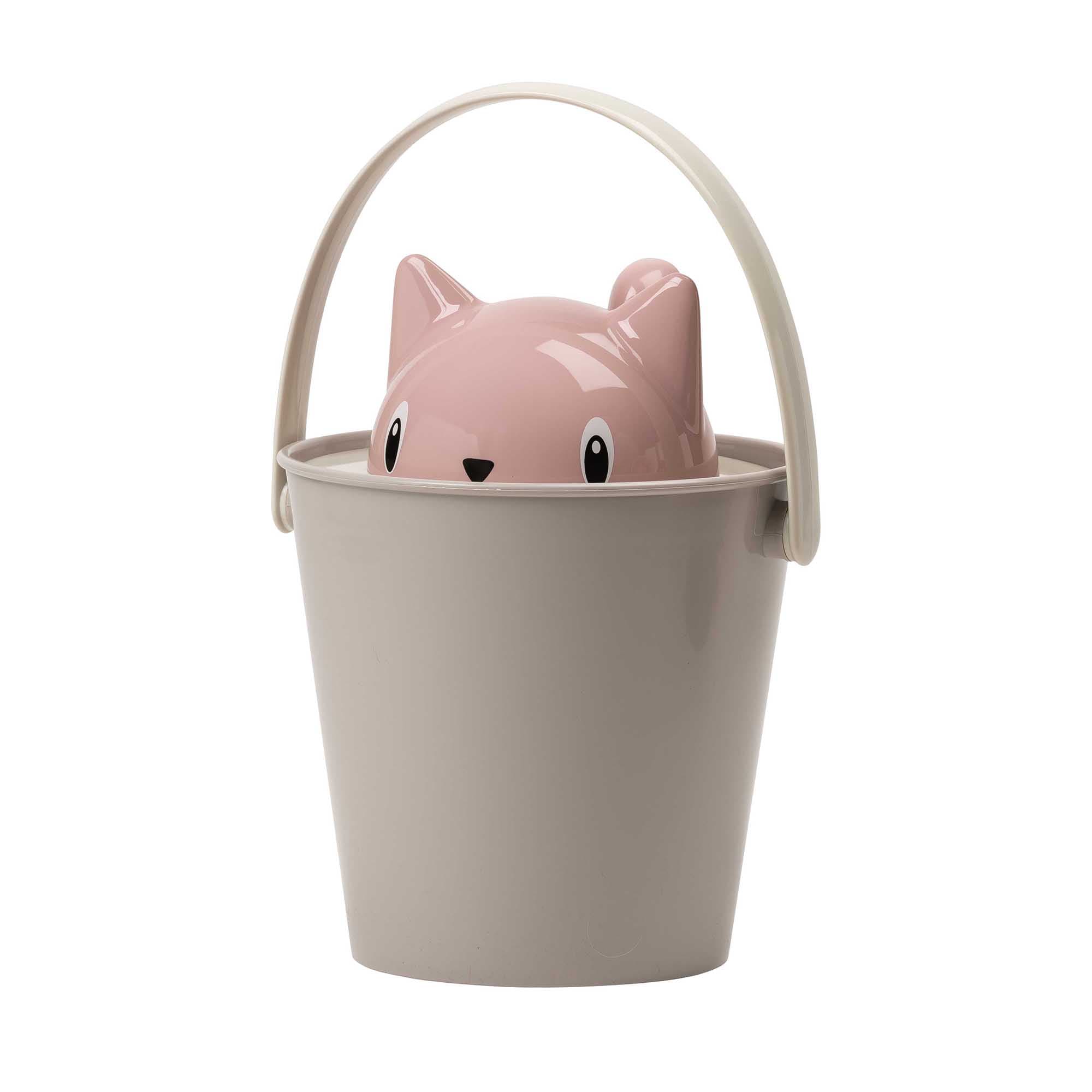 United Pets Boîte de rangement pour nourriture pour chiens 'Crick' rose/gris