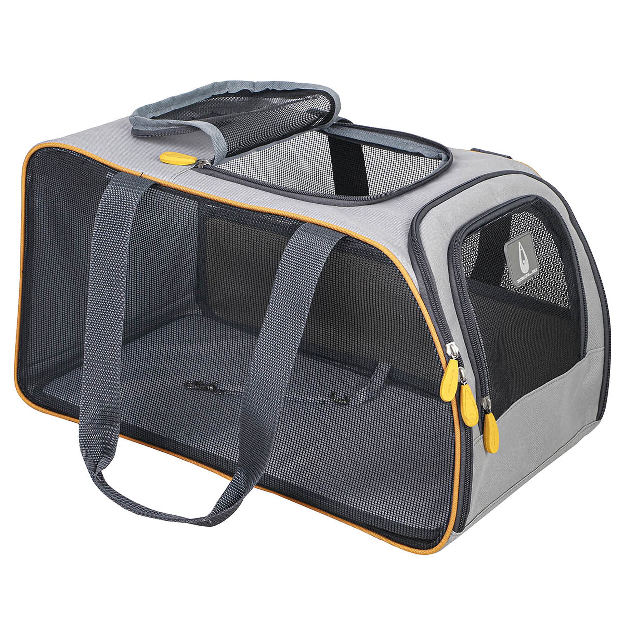 Zu&Lu Siège auto pour chien Boîte de transport Walney' gris M